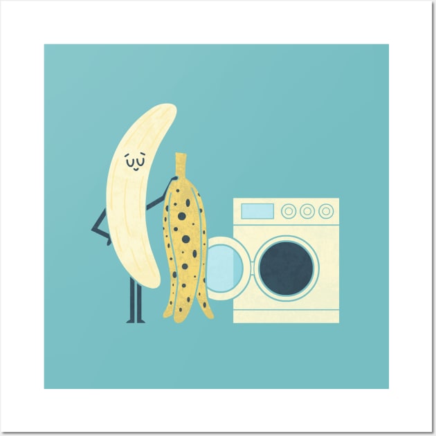 Banana Laundry Wall Art by HandsOffMyDinosaur